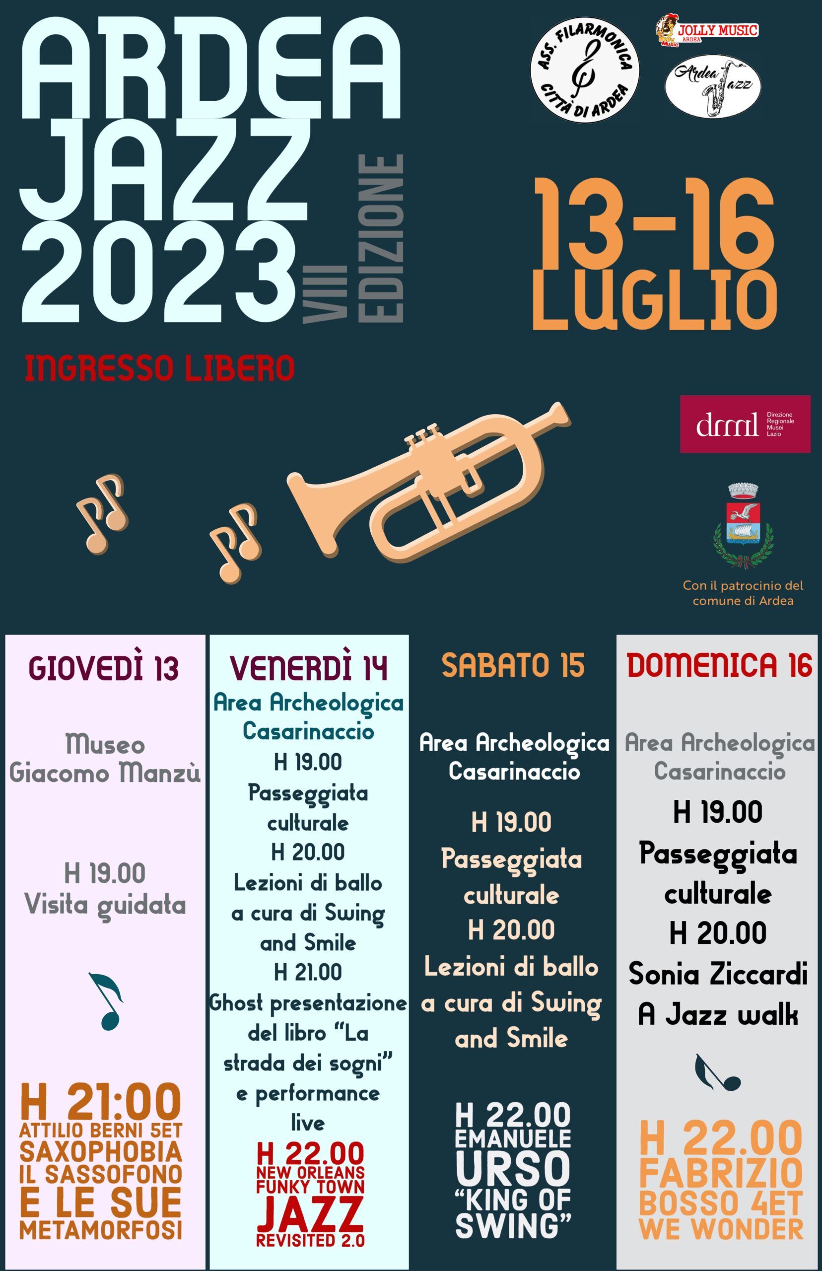 La locandina dell'Ardea jazz summer2023