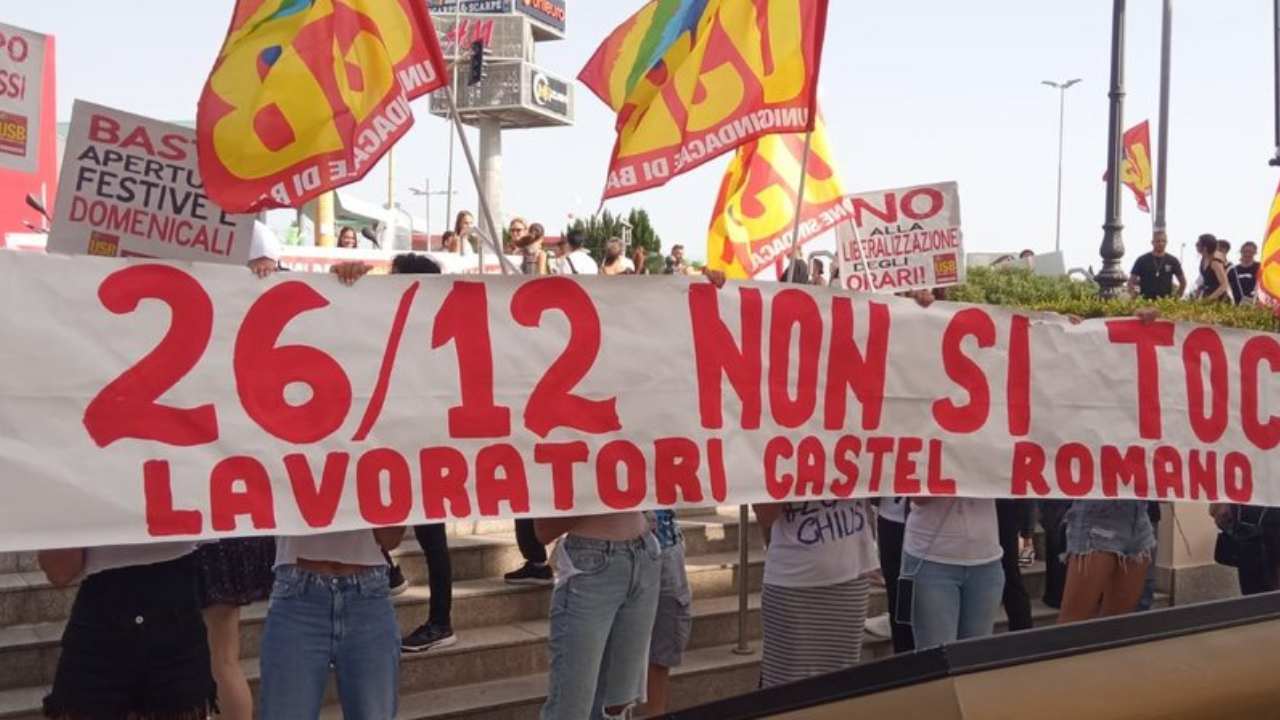 Sciopero castel romano primo giorno saldi