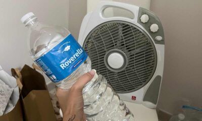 Ventilatore e bottiglia