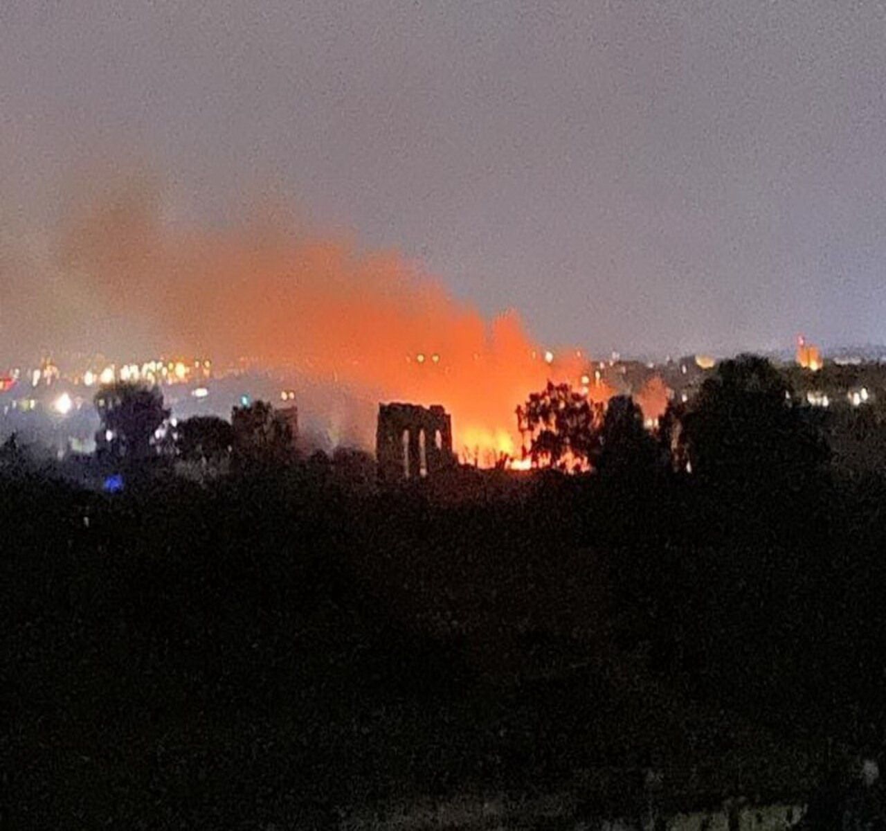 incendio parco acquedotti