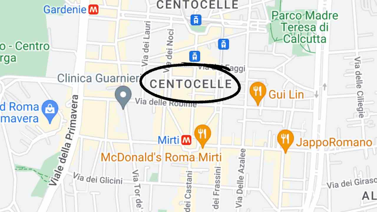 mappa Centocelle