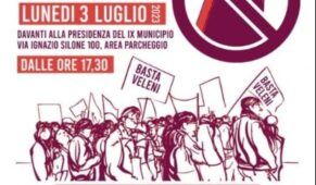 sit-in 3 luglio 2023 contro inceneritore a Santa Palomba