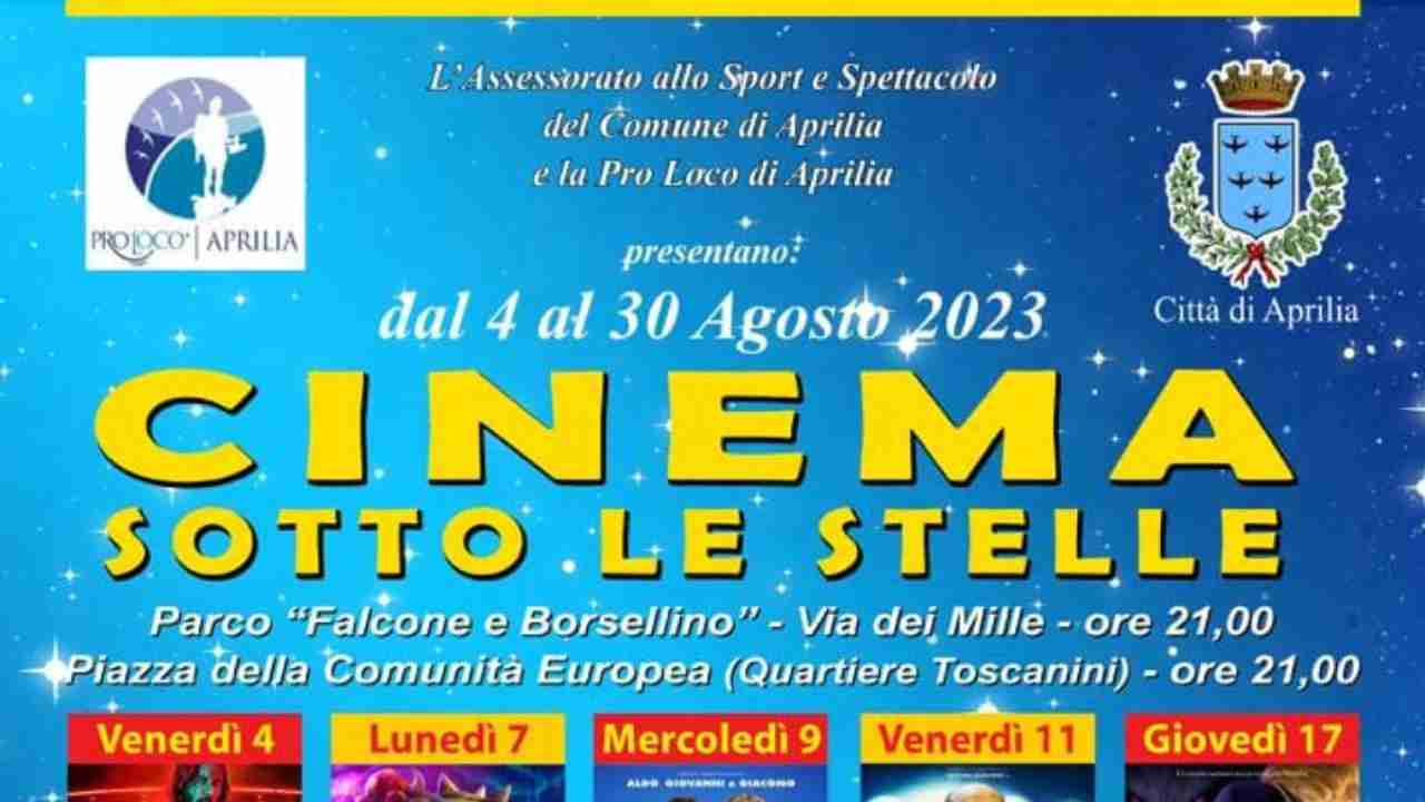 Cinema sotto le Stelle nel Comune di Aprilia