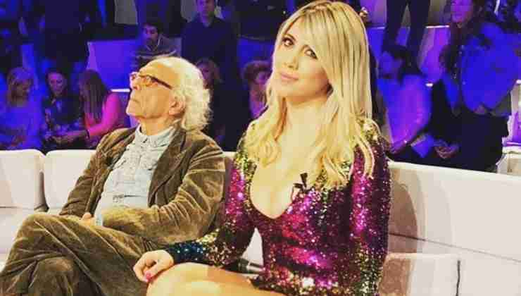 Giampiero Mughini con Wanda Nara