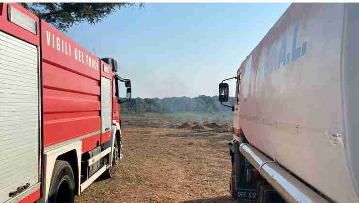 Intervento del NOAL sull'incendio di Castel Romano