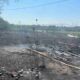Terreno in fiamme a Lanuvio