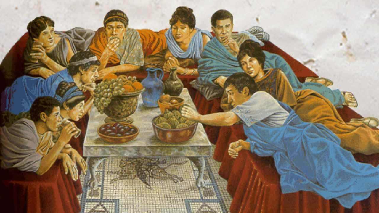 Perché gli antichi romani mangiavano sdraiati
