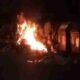 Cassonetto in fiamme al Quadraro