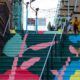 Street art sulle scale (foto generica)