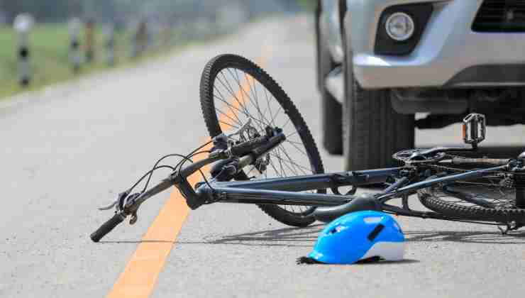 Bicicletta dopo l'incidente