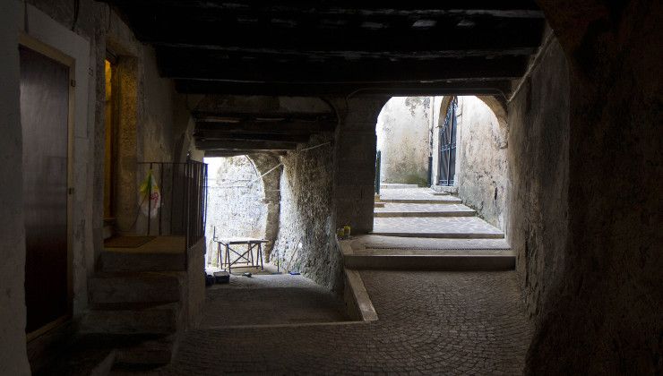 Una veduta del centro storico di Filettino