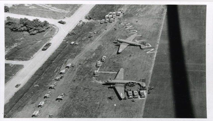 Un'immagine che riguarda lo sbarco delle truppe alleate angloamericane tra Anzio e Nettuno durante la Seconda Guerra Mondiale