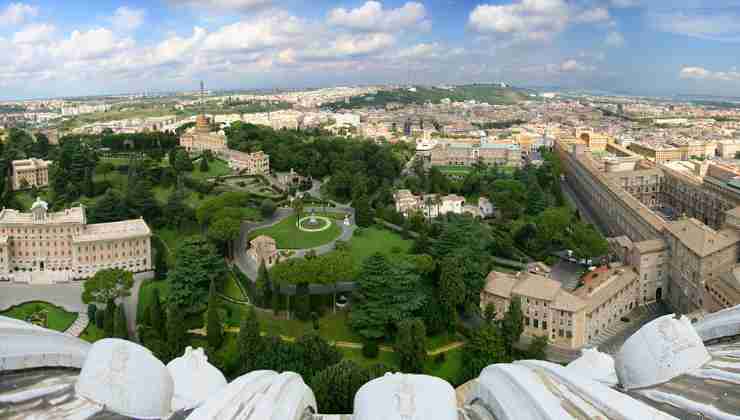 Vista dall'alto dei Giardini Vaticani