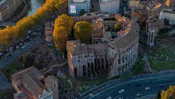 Vista dall'alto del Teatro Marcello