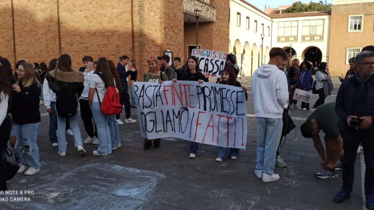 protesta studenti pomezia