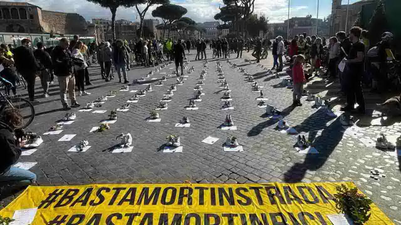 basta morti in strada, la manifestazione a roma
