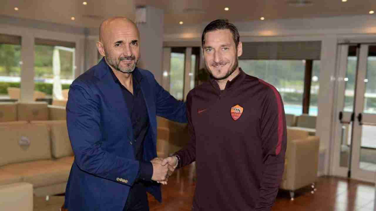 Luciano Spalletti e Francesco Totti