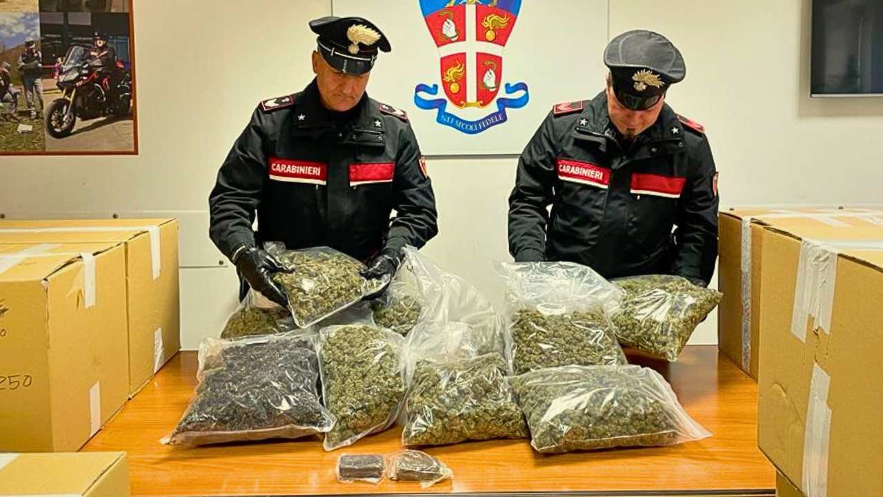 MONTEROTONDO - La droga sequestrata dai Carabinieri