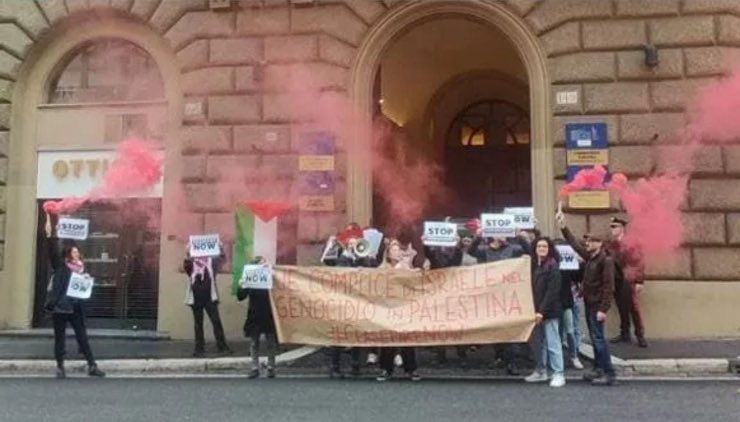 Palestina attivisti Parlamento Europeo Roma 
