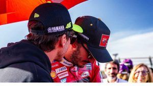 Pecco Bagnaia e Valentino Rossi al MotoGP