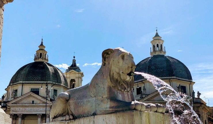 Fontana dei leoni a piazza del Popolo - www.ilcorrieredellacittà.com