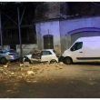 Muro crollato nel quartiere di Monteverde a Roma