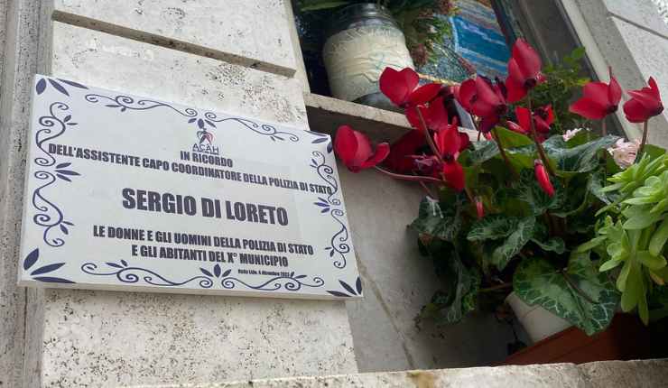 Targa in memoria di Sergio Di Loreto