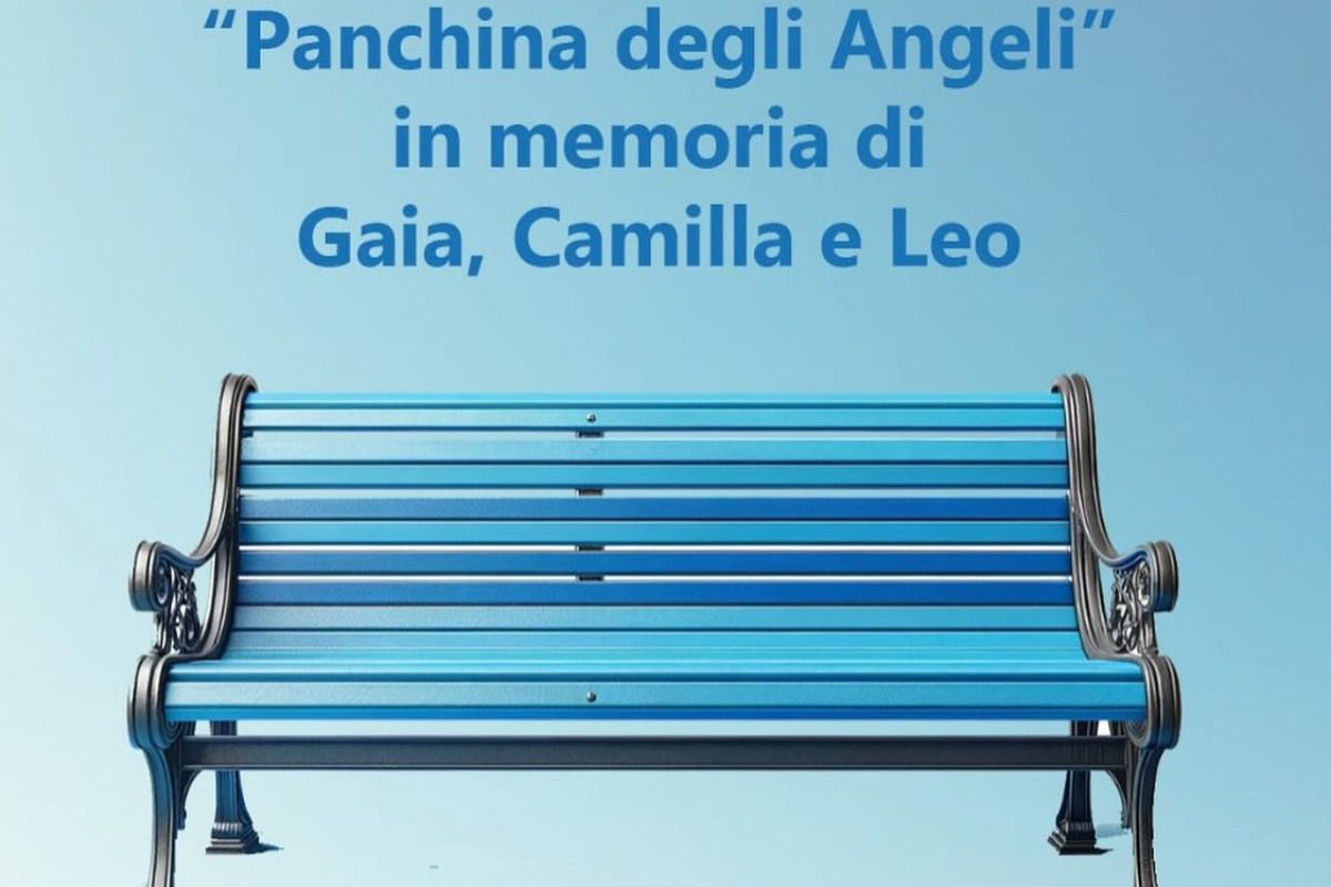 panchina degli angeli in ricordo di Gaia Camilla e Leo