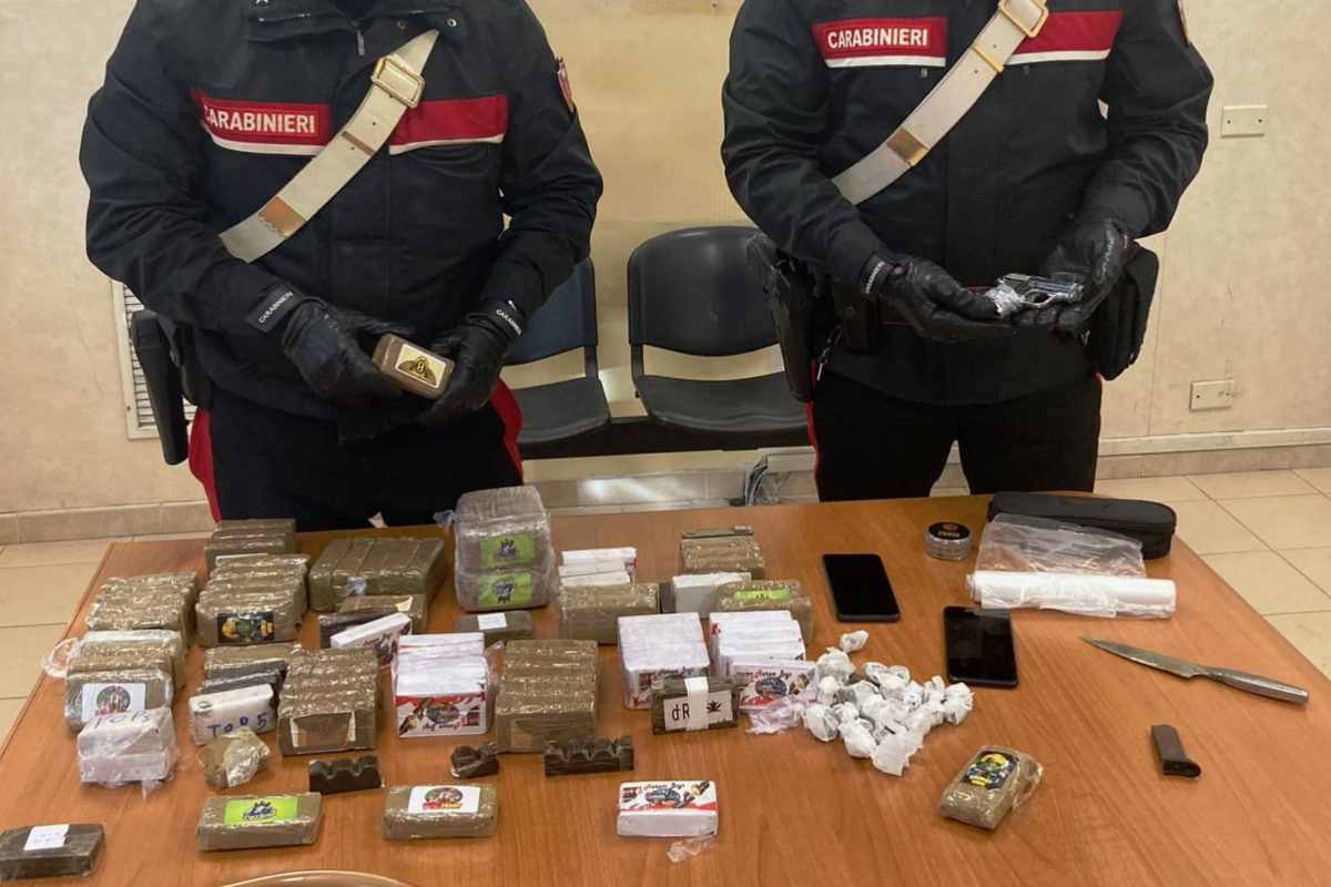 La droga sequestrata dai Carabinieri