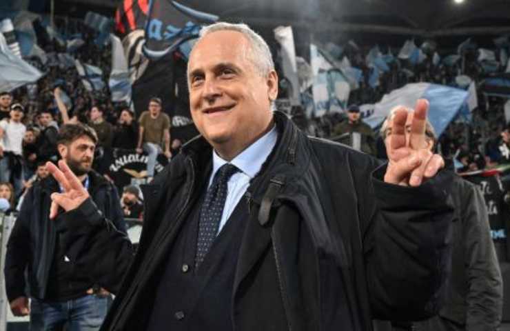 Claudio Lotito allo Stadio Olimpico