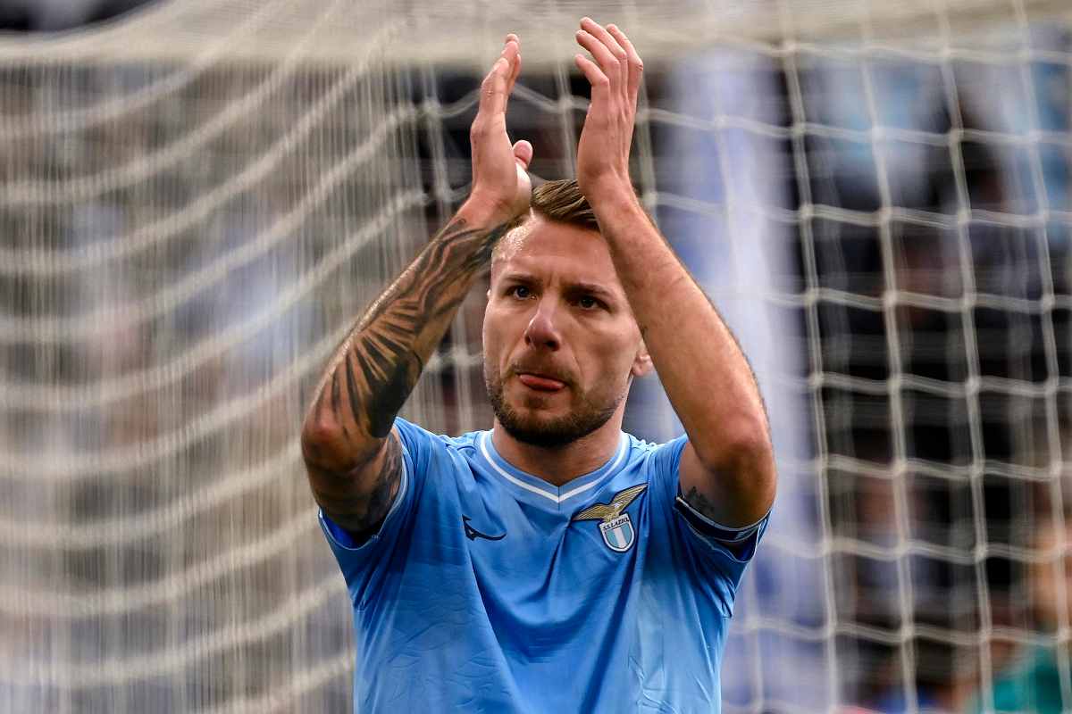 L'attaccante della Lazio Ciro Immobile