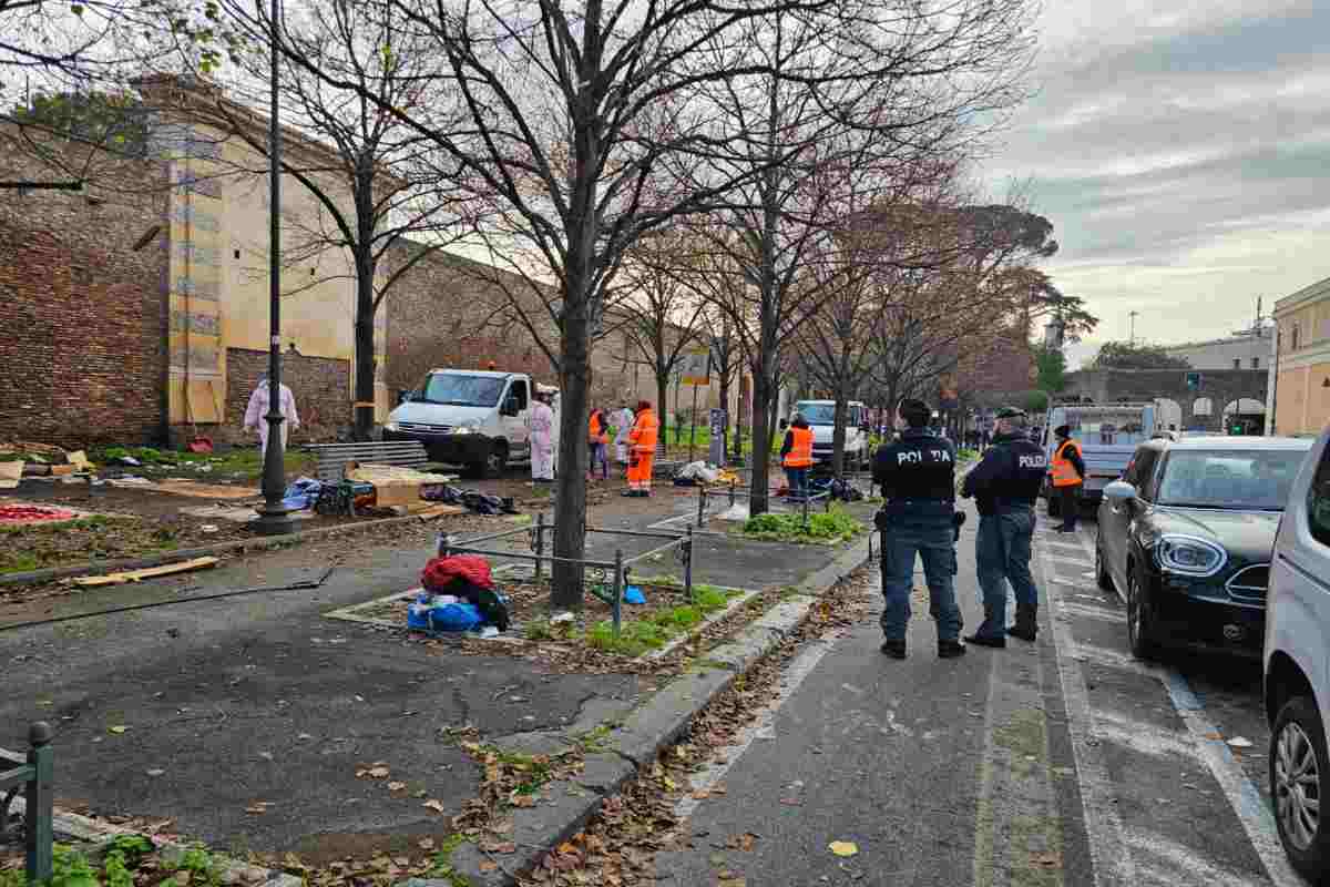 Sgombero a viale Pretoriano, a Roma