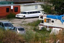 Campo nomadi nella zona di Roma