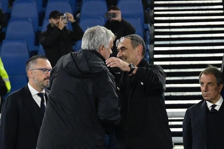 Sarri Mourinho Lazio-Roma