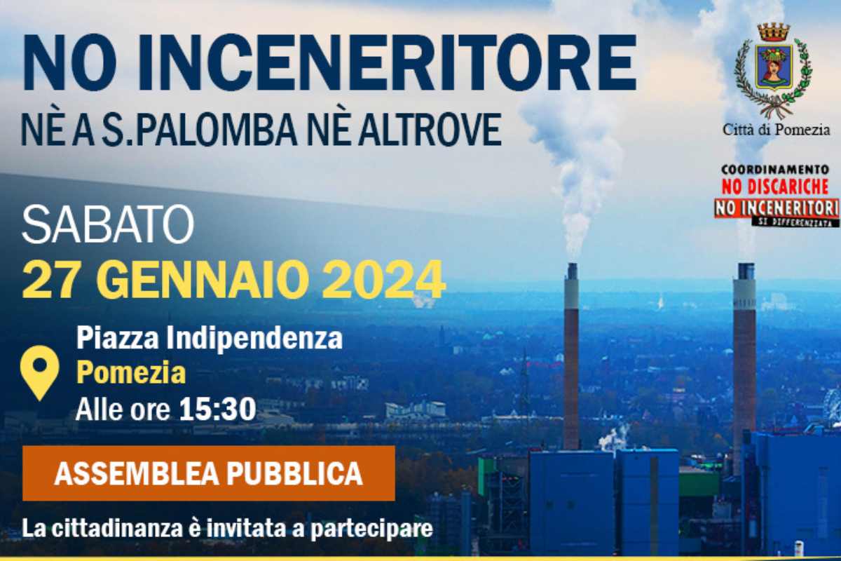 Inceneritore assemblea a pomezia per il no