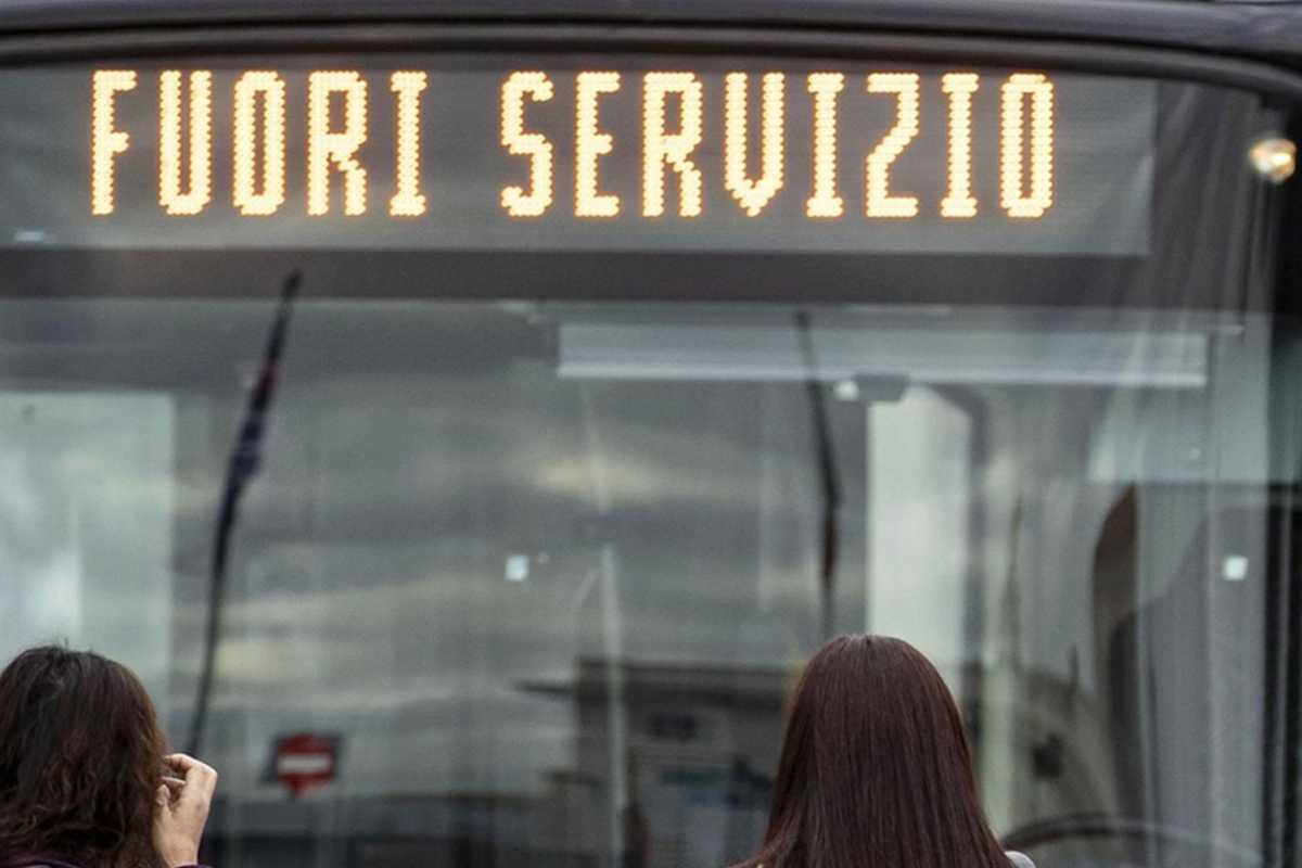 Bus fuori servizio a Roma