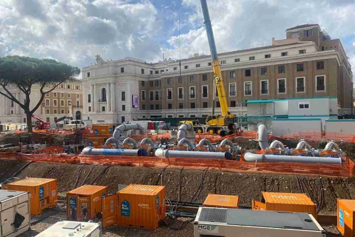 Cantiere di piazza Pia a Roma