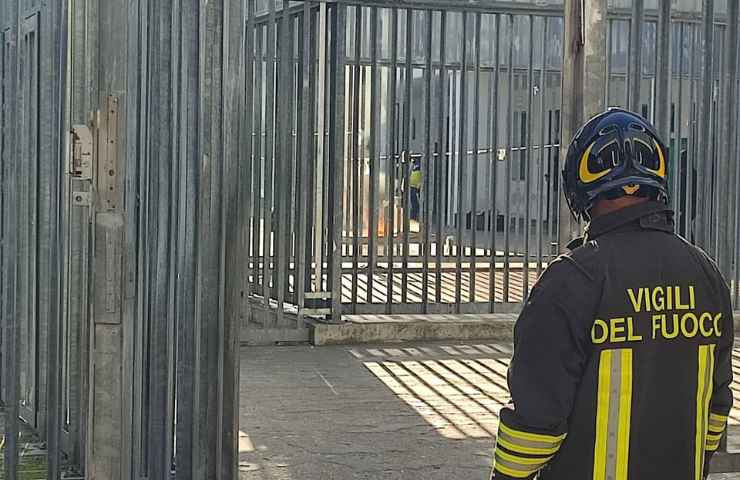 Vigili del Fuoco al CPR di Ponte Galeria