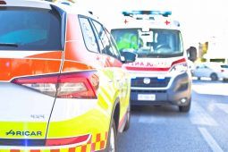 Ambulanza per incidente a Roma