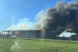 Incendio Capannone Roma Civitavecchia