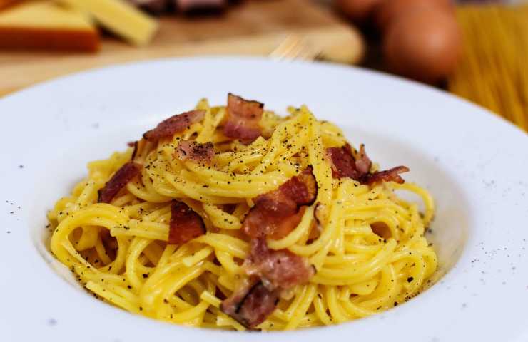 Foto degli spaghetti alla Carbonara