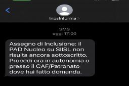 Messaggio dell'INPS per l'Assegno di Inclusione