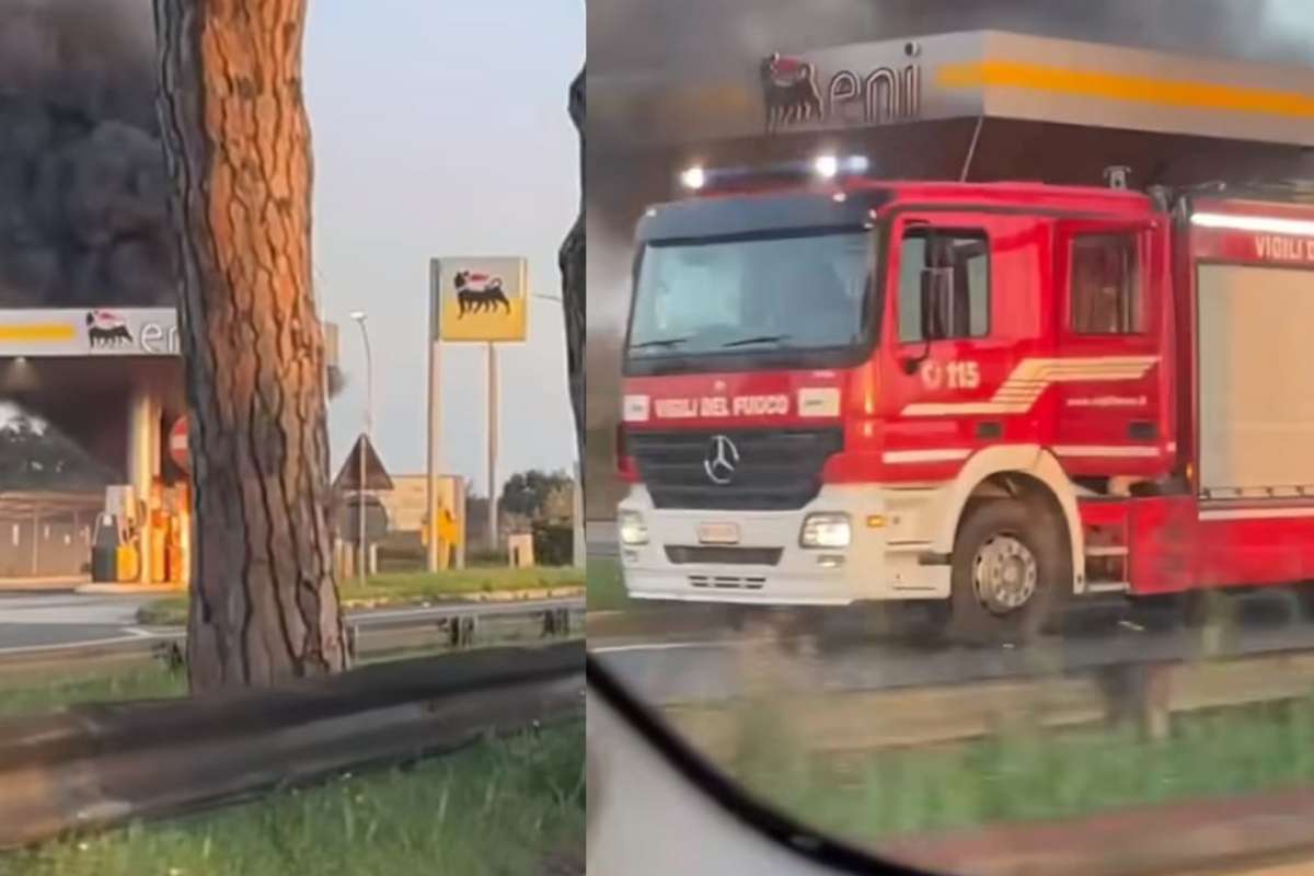 Incendio auto pontina