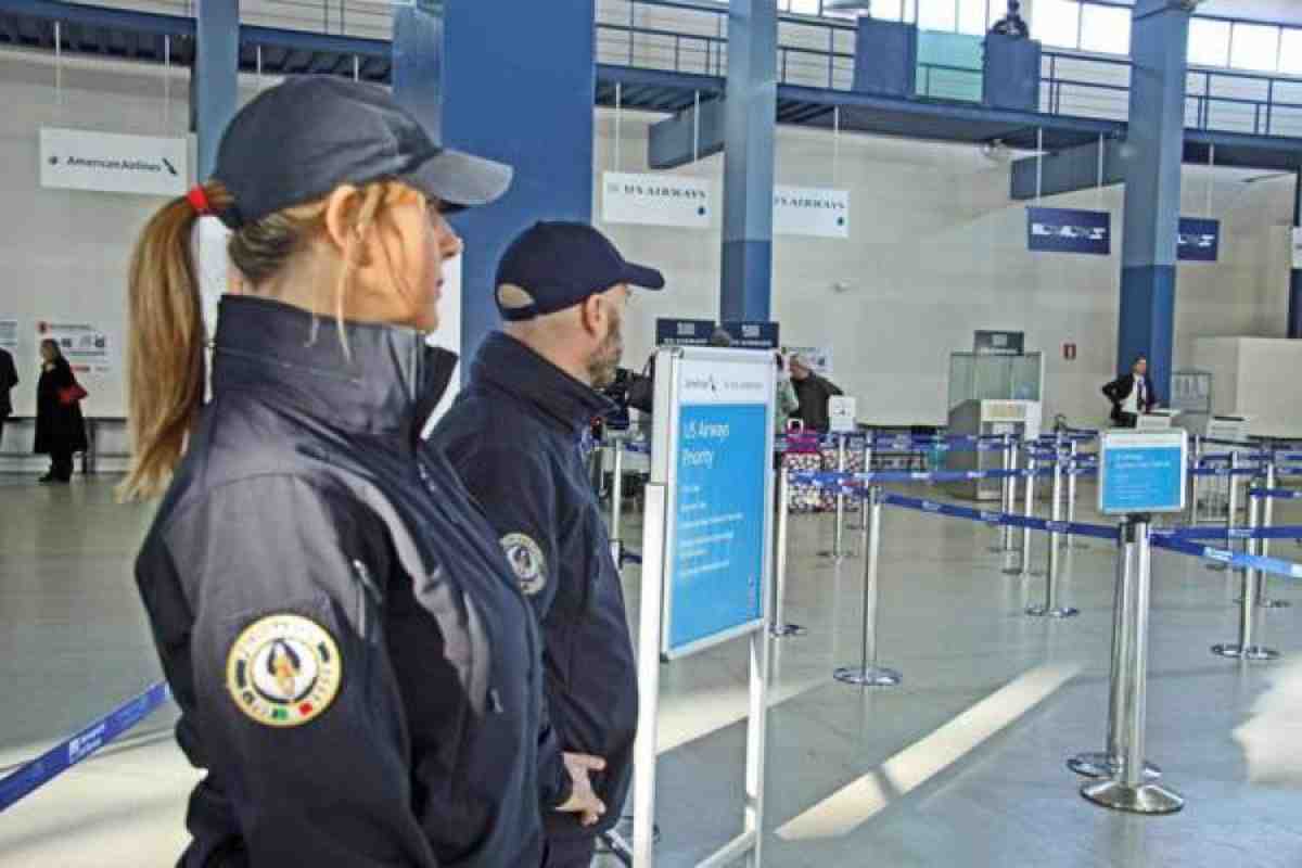 Vigilantes all'Aeroporto di Fiumicino