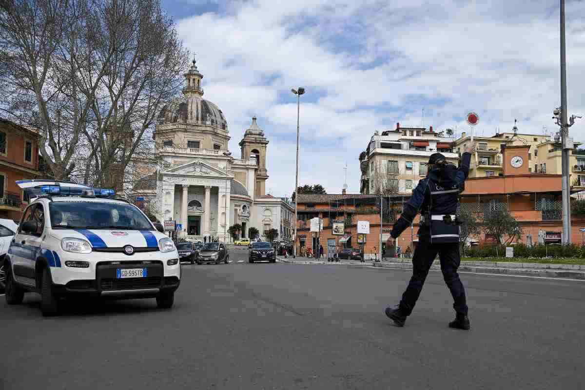 blocco traffico Roma