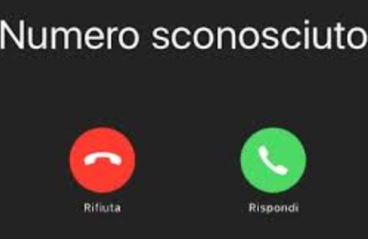 telefonate da numero sconosciuto