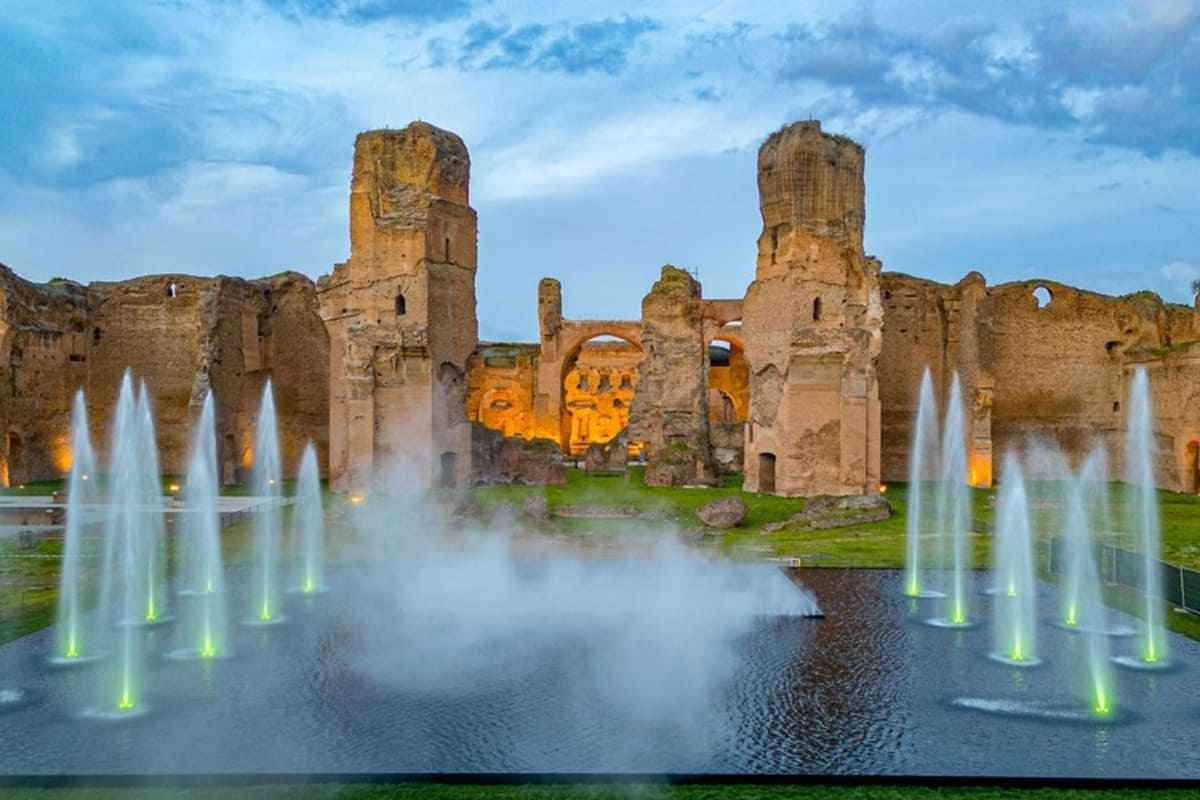 Giochi d'acqua e di luci alle Terme di Caracalla