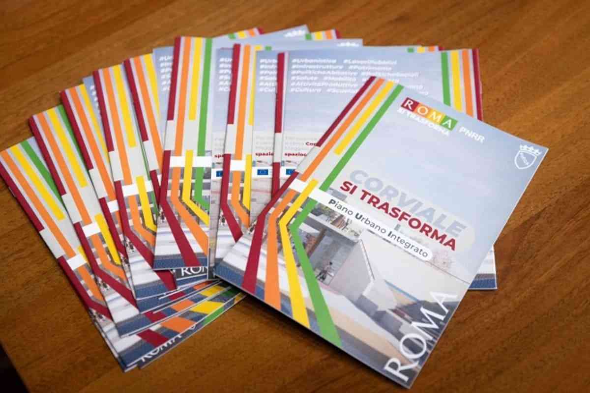 Brochure con il progetto per il quartiere di Corviale