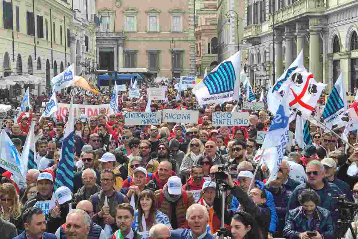 Protesta dei balneari a Roma