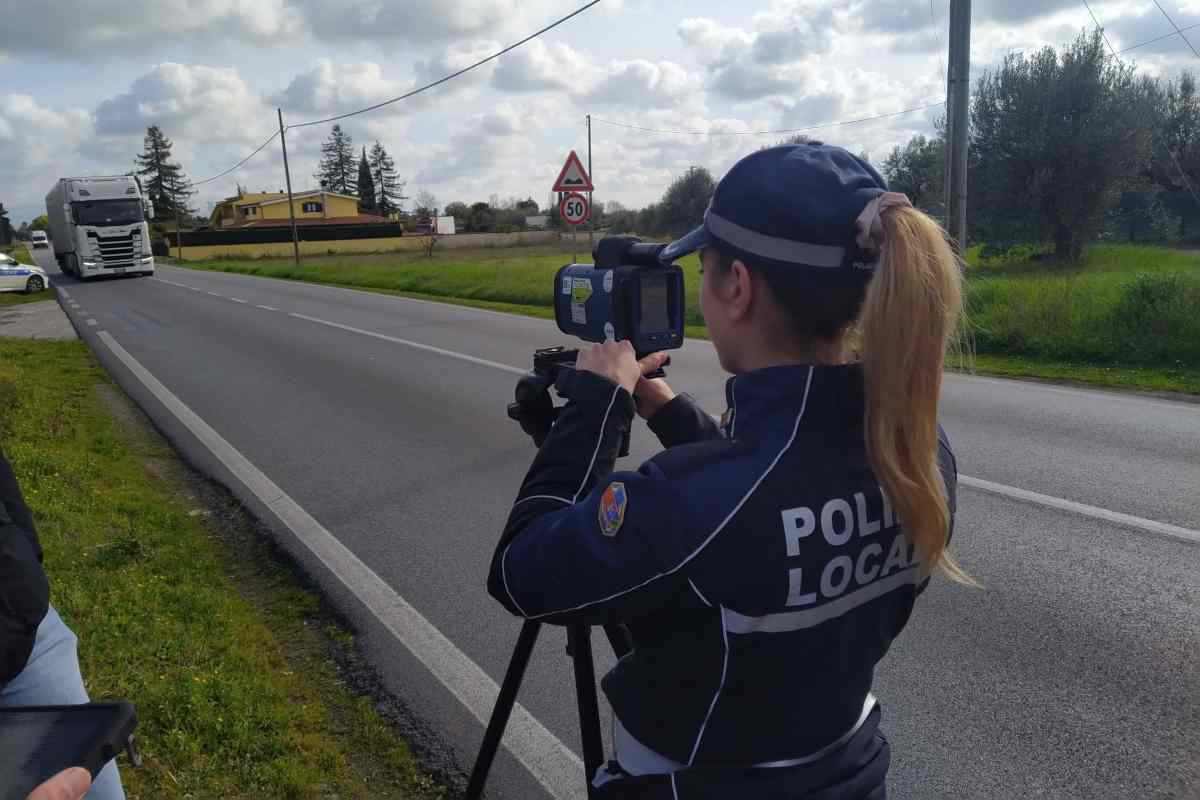 Telelaser Lazio controlli della Polizia Locale